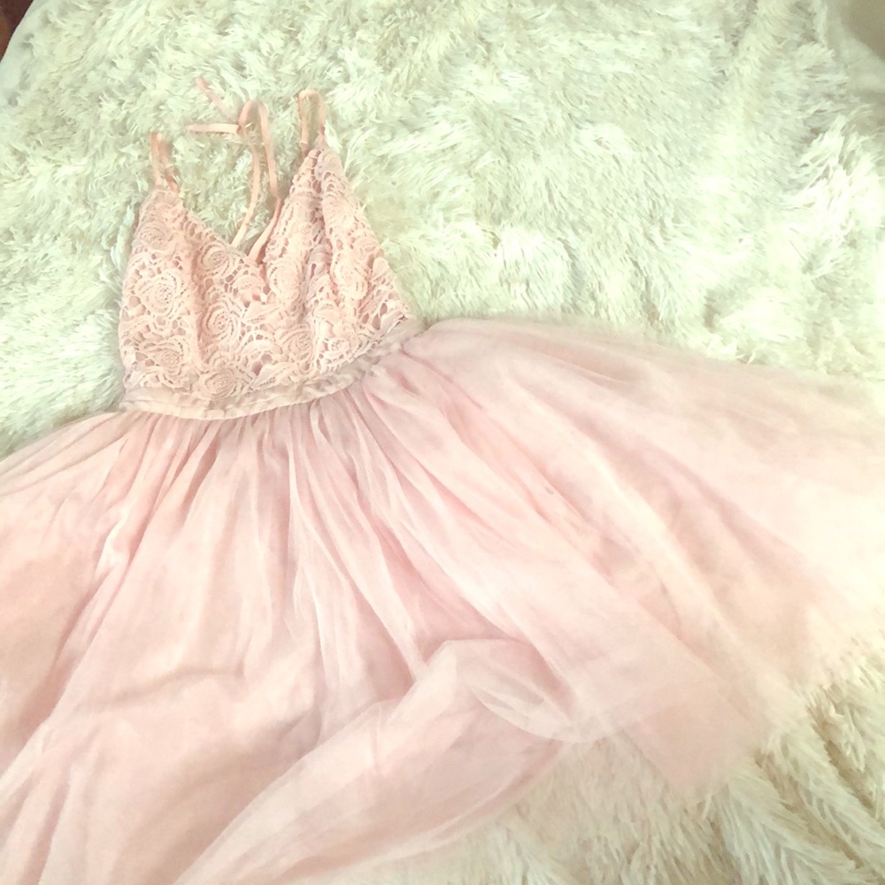 Crotchet and tulle skirt